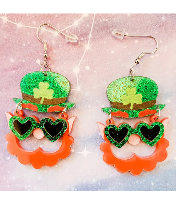 St patrick day theme earring