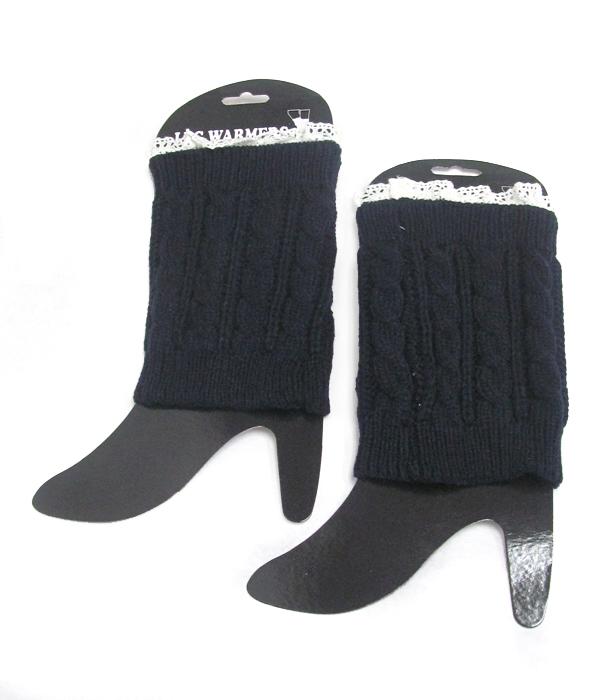 Lace and crochet leg warmer boot cuffs