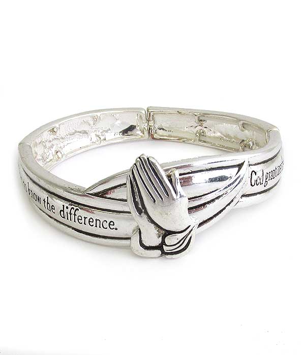 Religious theme message stretch bracelet -