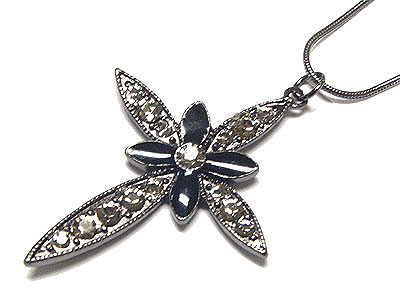 Crystal cross necklace