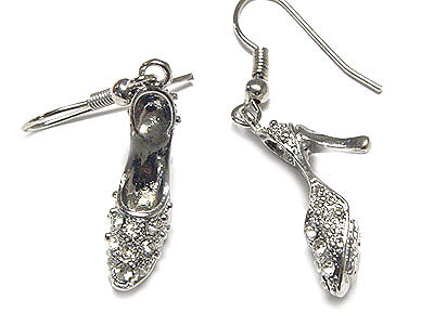Crystal high-heel earring