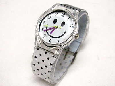 Kids acrylic jelly watch - smaile face