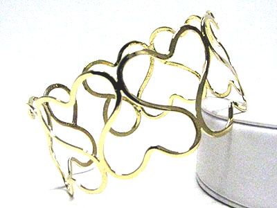 Heart pattern metal upper arm band