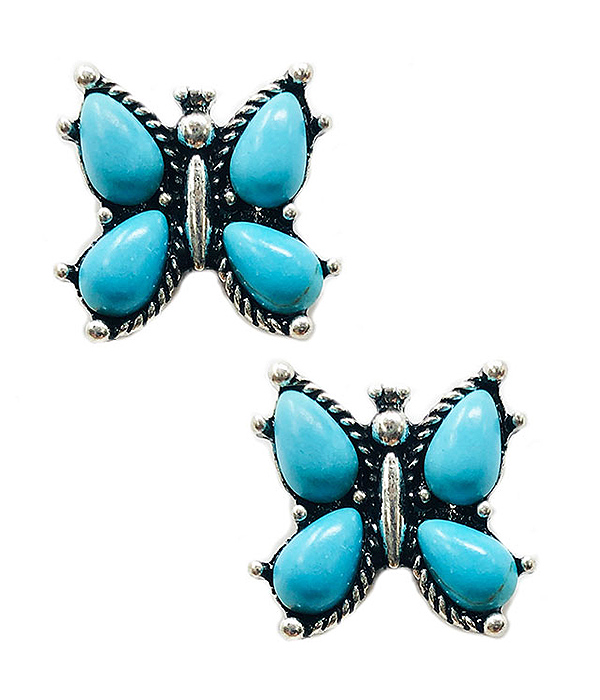 TURQUOISE BUTTERFLY EARRING