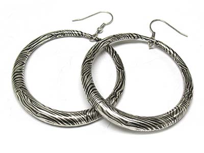 Enamel animal print hoop earring - hoops