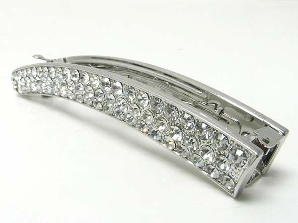 Crystal deco long banana pin