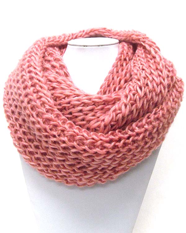 Plain knit infinity scarf