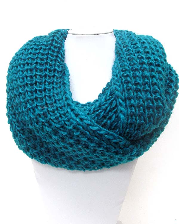 Plain knit infinity scarf