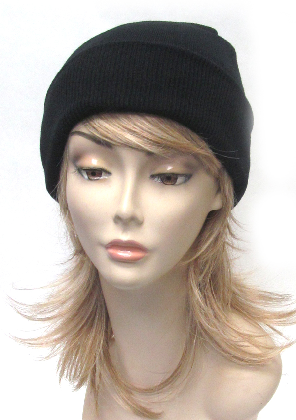 Solid color slouchy beanie