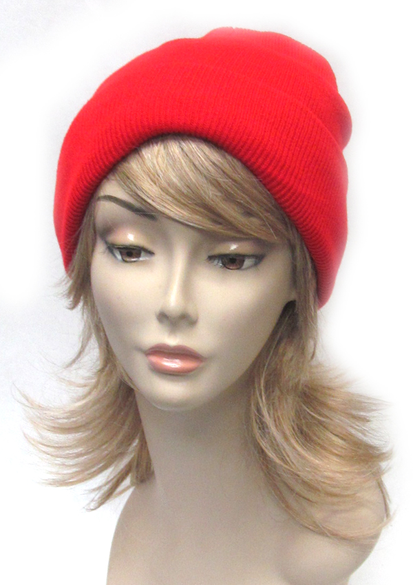 Solid color slouchy beanie