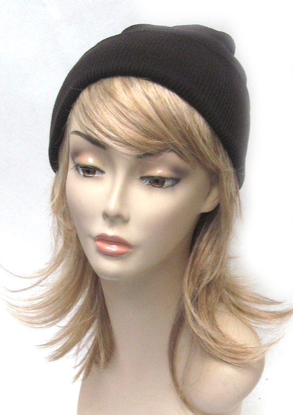 Solid color slouchy beanie