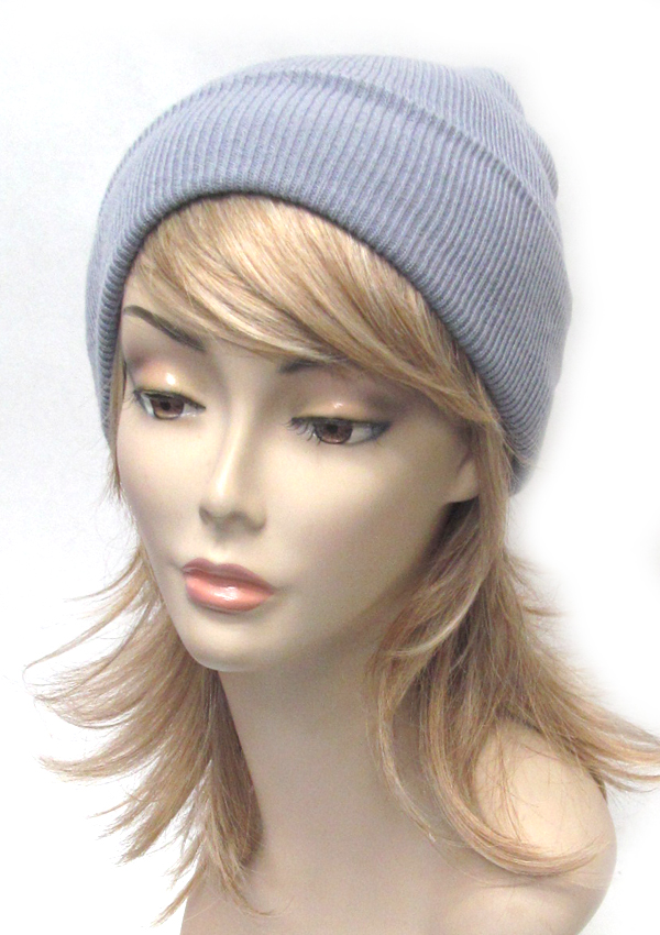 Solid color slouchy beanie
