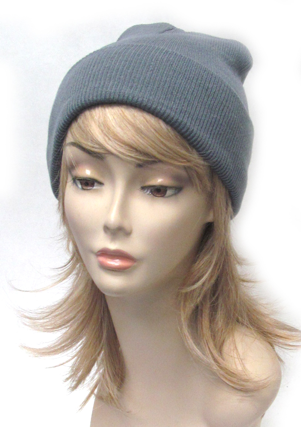 Solid color slouchy beanie