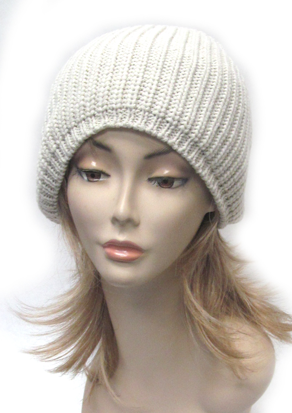 Open top knit beanie
