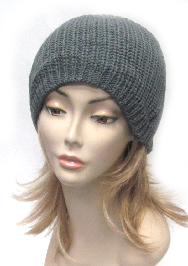 Open top knit beanie