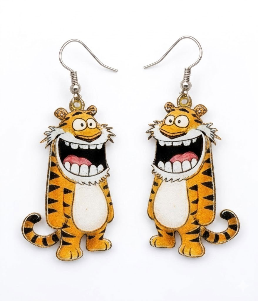 Acrylic animal earring - tiger
