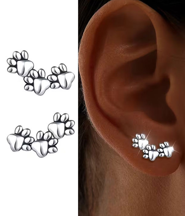 Paw print earring