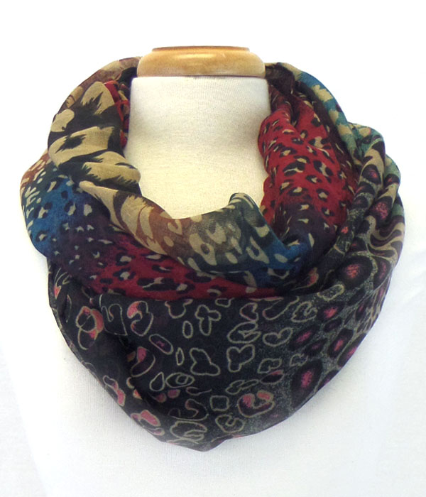Animal print infinity scarf