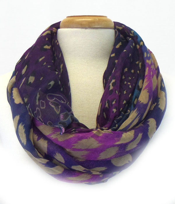 Animal print infinity scarf