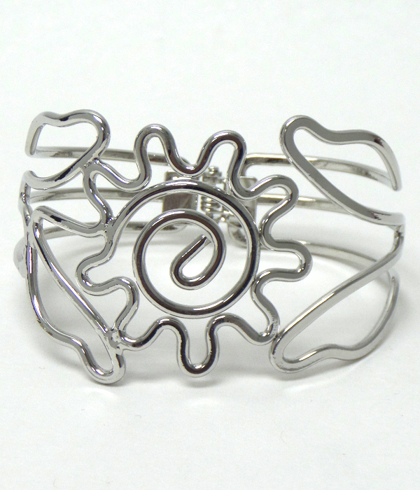 Sun design metal bracelet