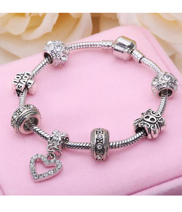 Euro style  interchangeable european charm bracelet -heart -valentine