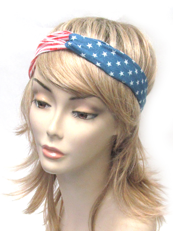 American flag twisted headband 