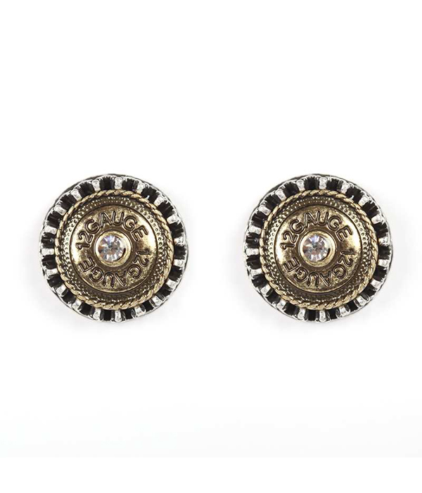 Bullet stud earring