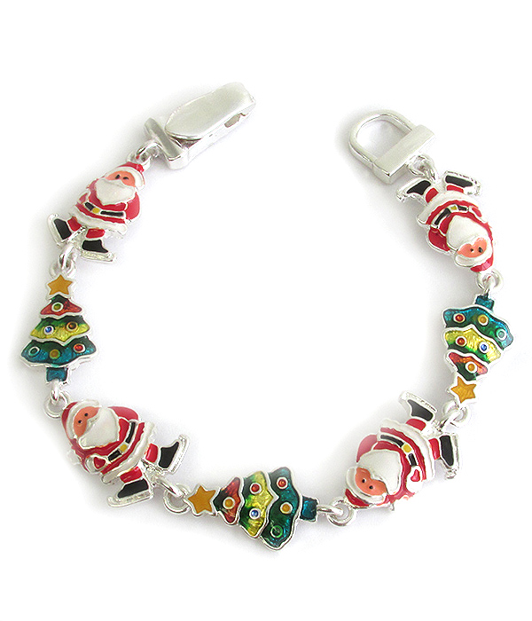 Christmas theme magnetic bracelet - santa