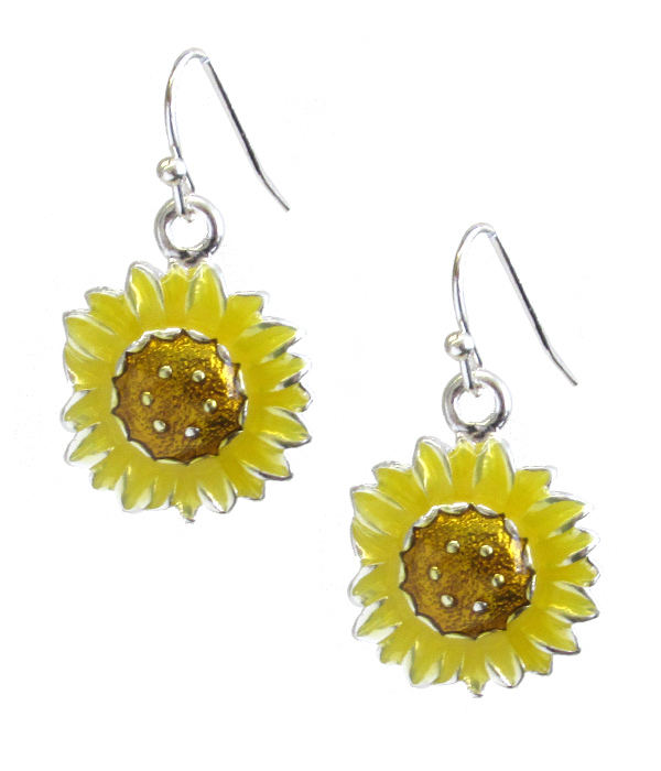 EPOXY SUNFLOWER EARRING