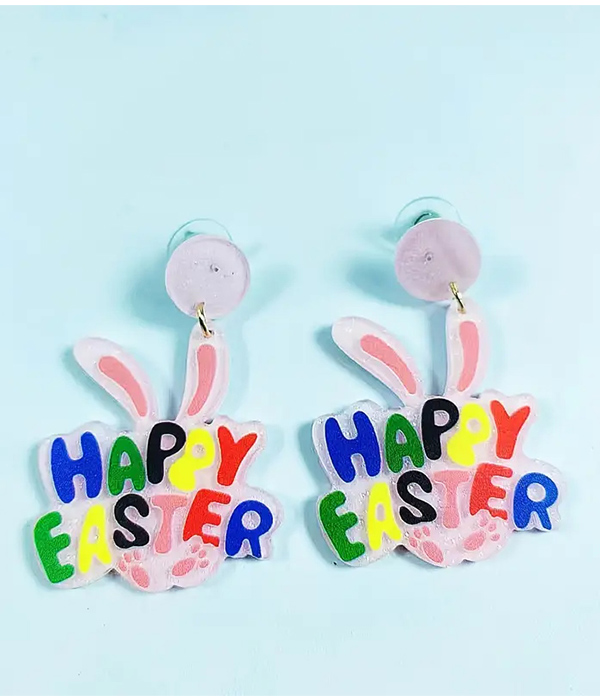 Easter theme acrylic earring - rabbit