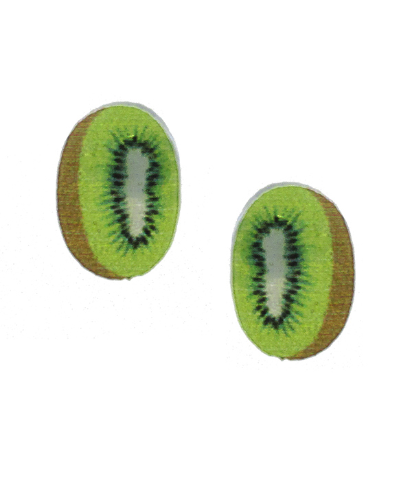 Fruit theme earring - kiwi