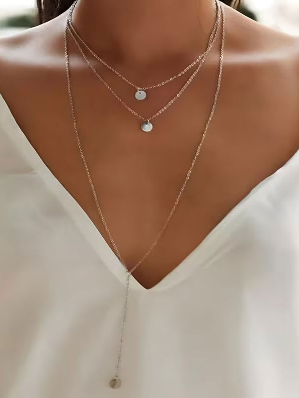 Y shape 3 layer necklace