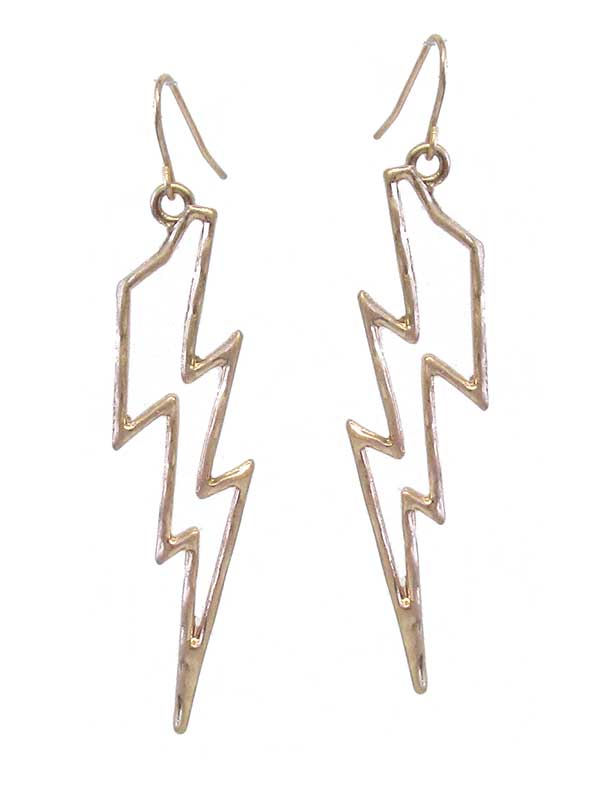 Metal lightning earring