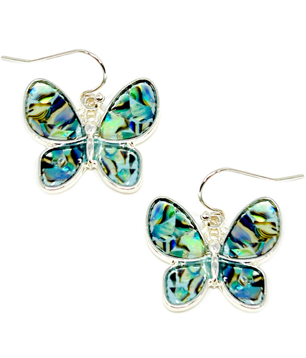 ABALONE BUTTERFLY EARRING