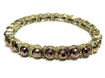 Metallic stone single line stretch bracelet