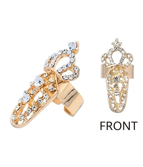 Adjustable nail art knuckle ring