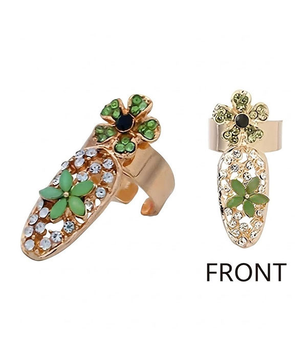 Adjustable nail art knuckle ring