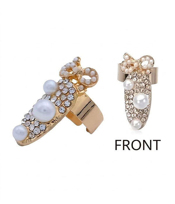 Adjustable nail art knuckle ring