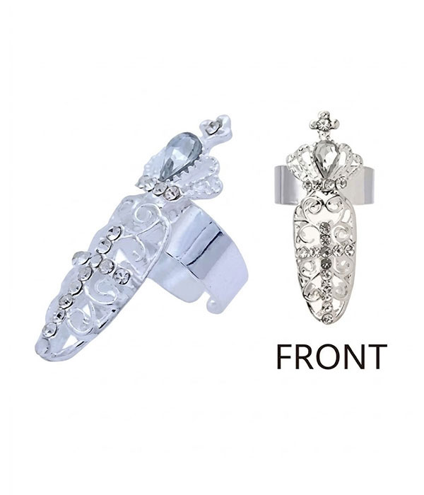 Adjustable nail art knuckle ring