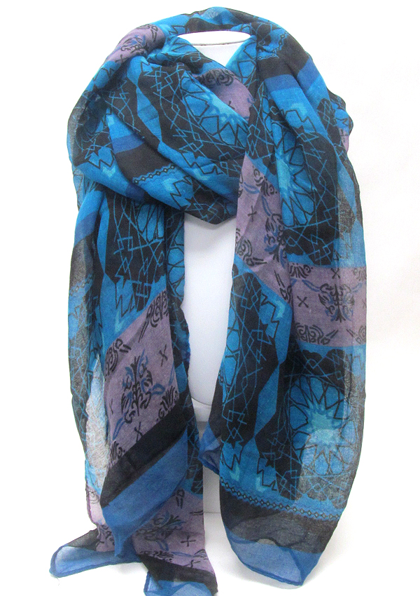 Multi flower mix scarf