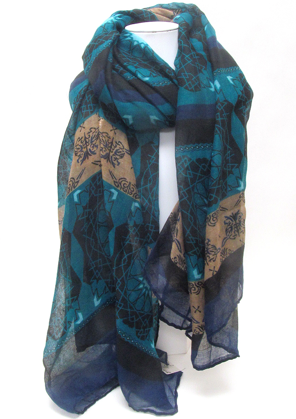 Multi flower mix scarf