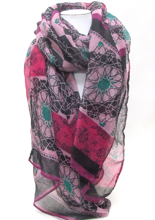 Multi flower mix scarf