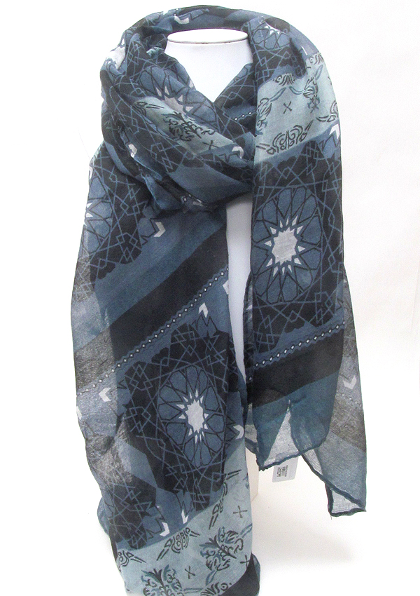 Multi flower mix scarf