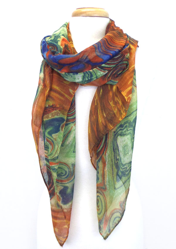 Multi shape and color mix scarf