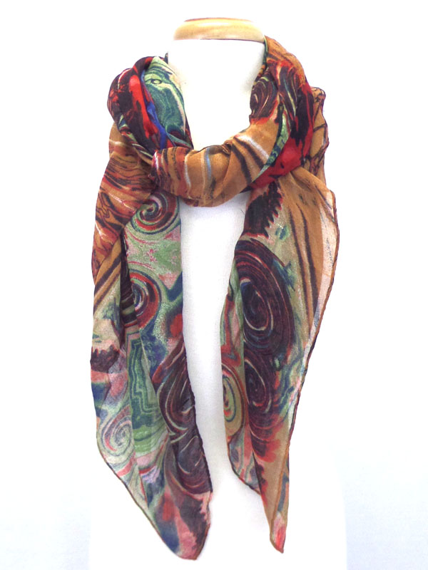 Multi shape and color mix scarf
