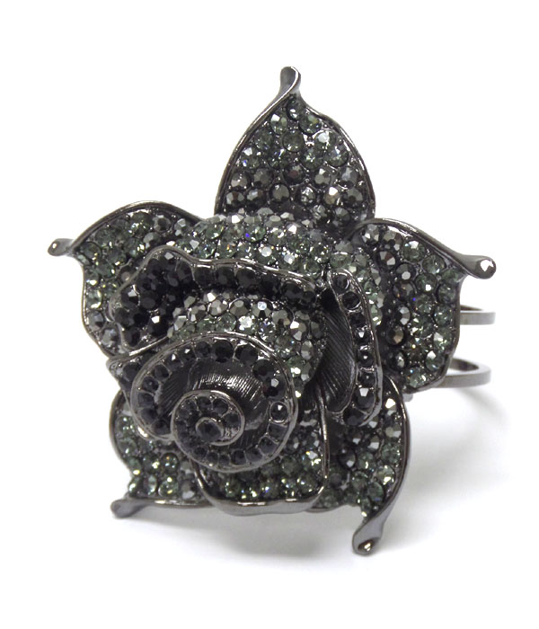 Flower epoxy bangle bracelet 