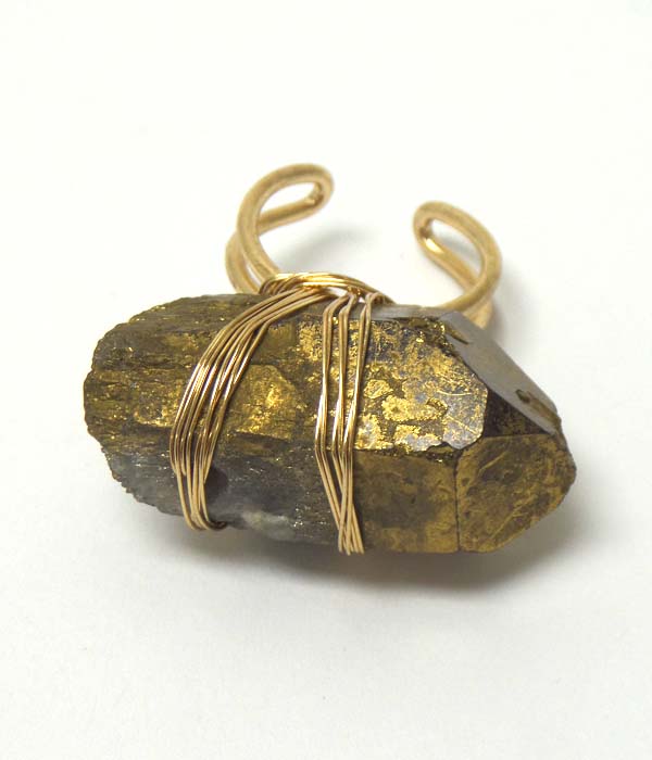 Wire wrapped semi precious stone ring