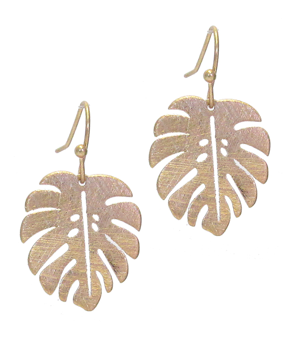 SCRATCH MONSTERIA LEAF EARRING