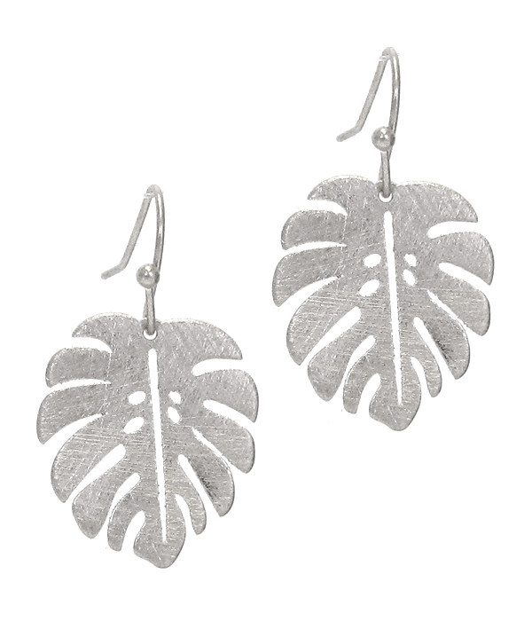 SCRATCH MONSTERIA LEAF EARRING