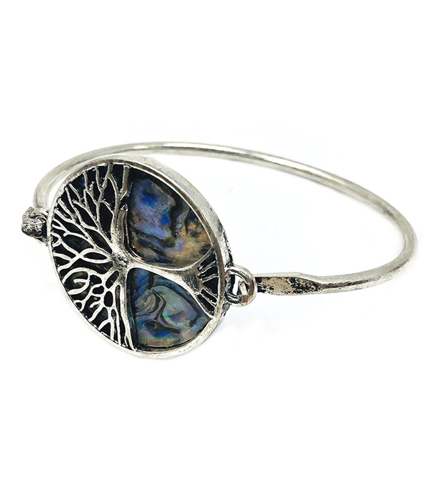 TREE OF LIFE WIRE BANGLE BRACELET